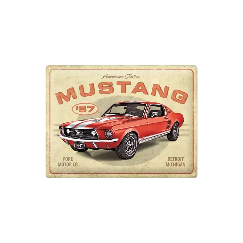 Plakat blaszany 30x40cm Ford Mustang GT Red