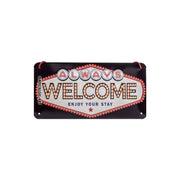 Zawieszka blaszana na ścianę 10x20cm Welcome
