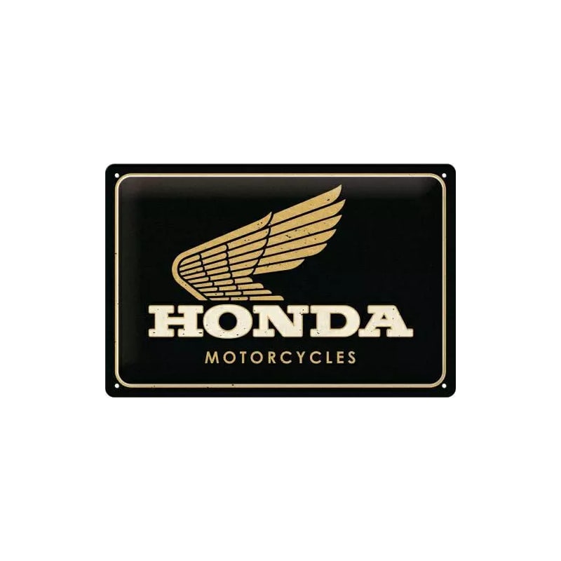 Plakat blaszany 20x30cm Honda MC Motorcycles Gold