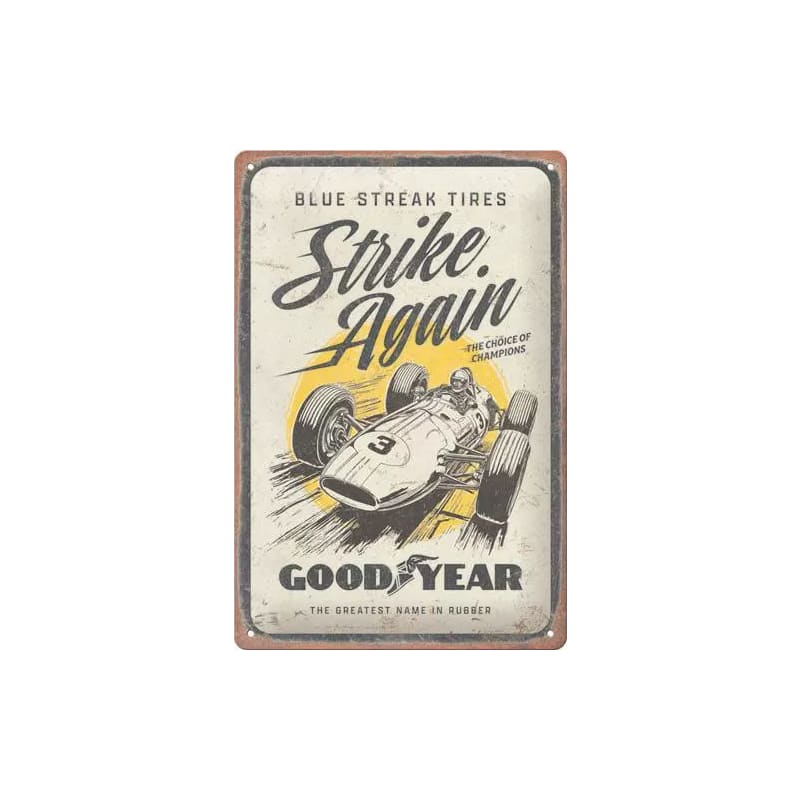 Plakat blaszany 20x30cm Goodyear Blue Strikes