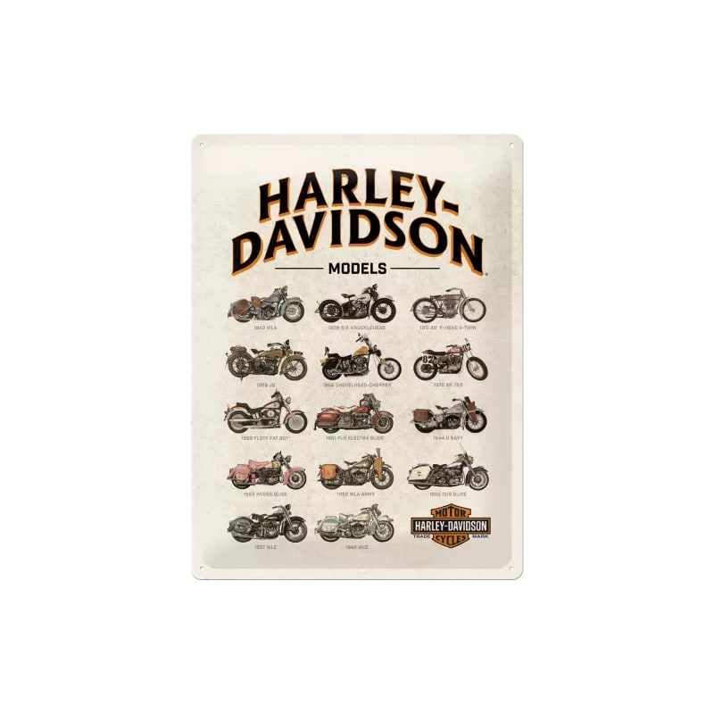 Plakat blaszany 30x40cm pasuje do Harley Davidson Chart