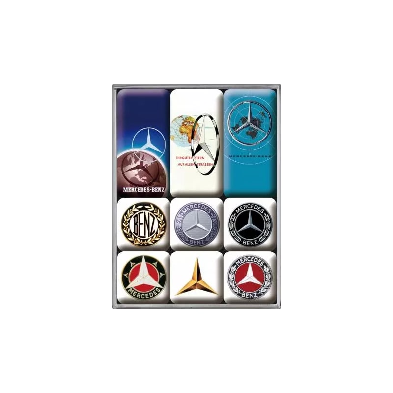 Magnesy na lodówkę zestaw 9szt. Mercedes Benz