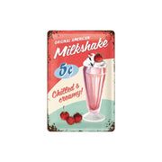 Plakat blaszany 20x30cm Milkshake