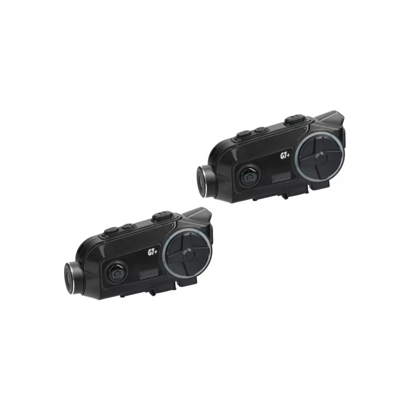 Interkomy motocyklowe SCS G7+ Bluetooth 500m WiFi kamera HD 2 kaski