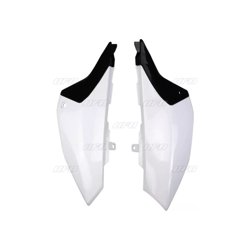 Komplet plastikowych osłon bocznych tylnych UFO Yamaha YZ 65 19 białe