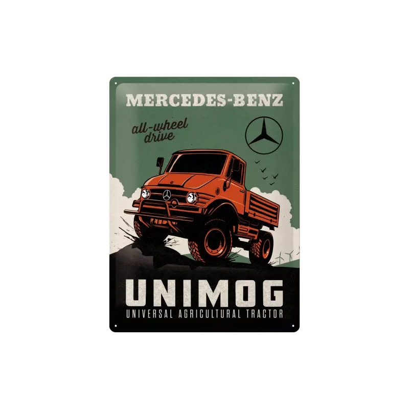 Plakat blaszany 30x40cm Mercedes-Benz Unimog