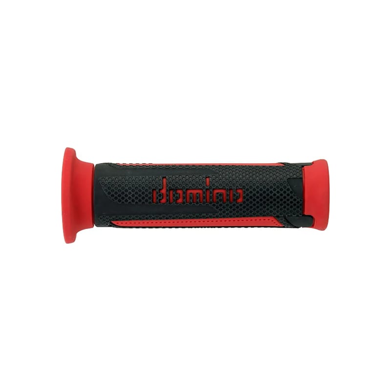 Manetki kierownicy Domino A350 antracytowo-czerwone 22mm 120mm otwarte