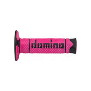 Manetki kierownicy Domino A260 enduro cross fuksja czarny zamknięte
