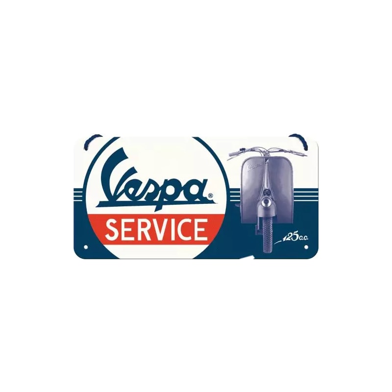 Zawieszka blaszana na ścianę 10x20cm Vespa Service