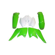 Komplet plastików UFO Kawasaki KXF 250 04-05 zielony biały