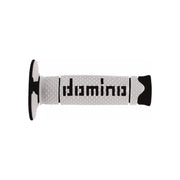 Manetki kierownicy Domino A260 enduro cross biały czarny zamknięte