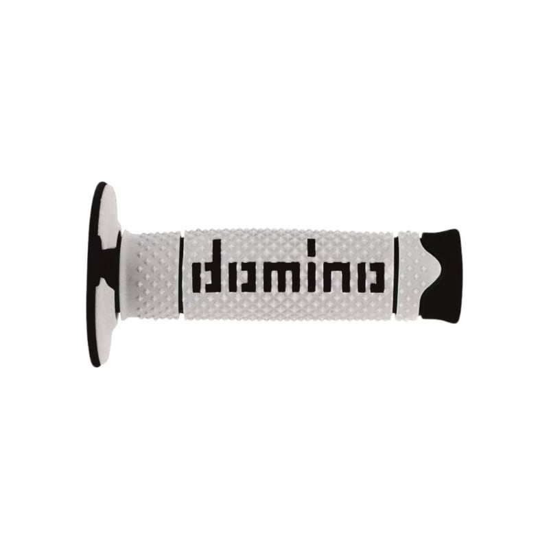 Manetki kierownicy Domino A260 enduro cross biały czarny zamknięte