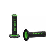 Manetki kierownicy Domino A190 Offroad X-treme czarny zielony 22mm 120/123mm zamknięte