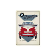 Pocztówka blaszana 14x10cm BMW-Isetta