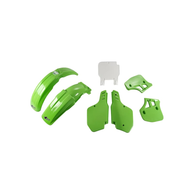 Komplet plastików UFO Kawasaki KX 250 89 zielony biały