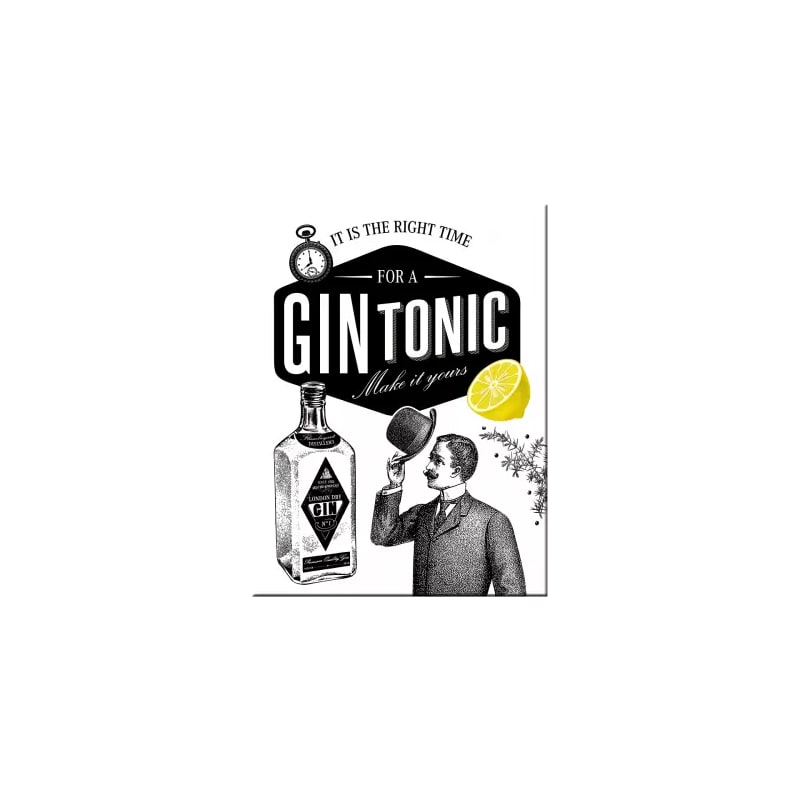 Magnes na lodówkę 6x8cm Gin Tonic