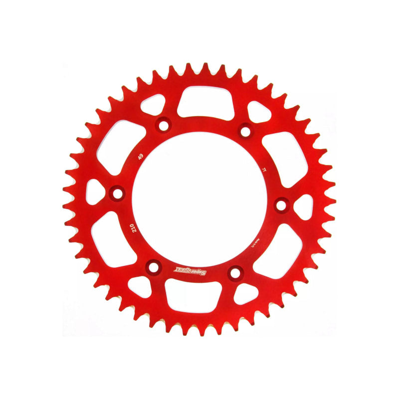 Zębatka tył aluminiowa Supersprox RAL-210:49 49z rozmiar 520 czerwony (JTR210.49)
