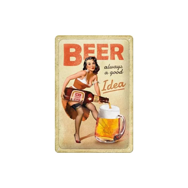 Plakat blaszany 20x30cm Beer Always a Good