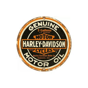 Tablica - plakat okrągły 35cm Harley Davidson Motor Oil