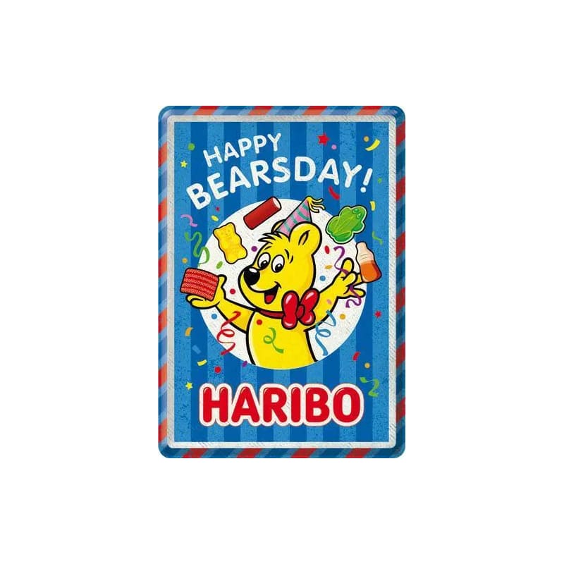 Pocztówka blaszana 14x10cm HARIBO Happy