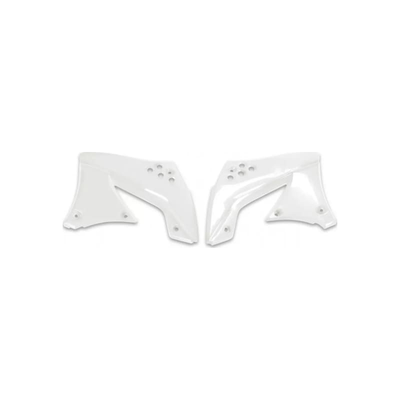 Osłony chłodnicy UFO Kawasaki KXF 450 09 białe KX
