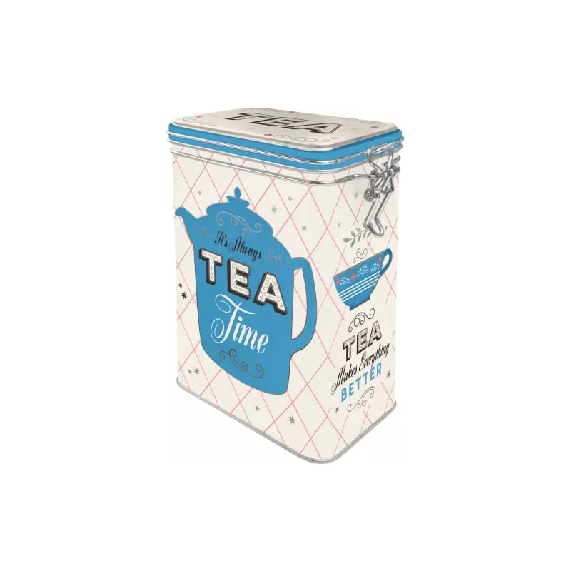 Puszka blaszana z klipsem Tea