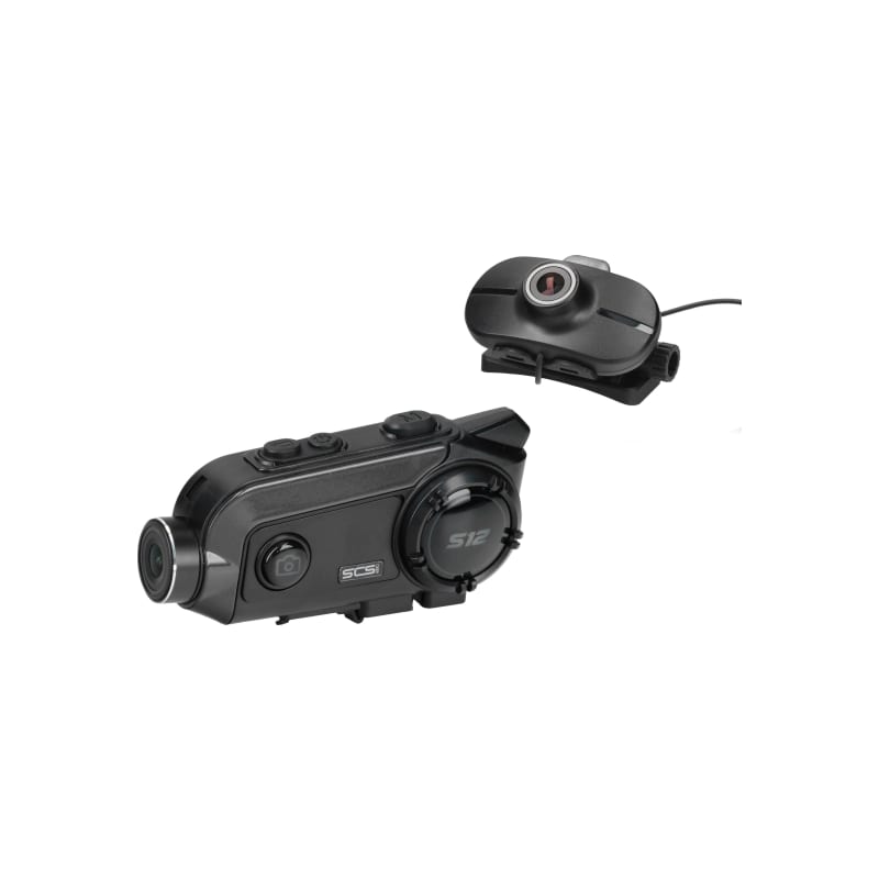 Interkom motocyklowy SCS S-12 Bluetooth 500m dual kamera 1 kask