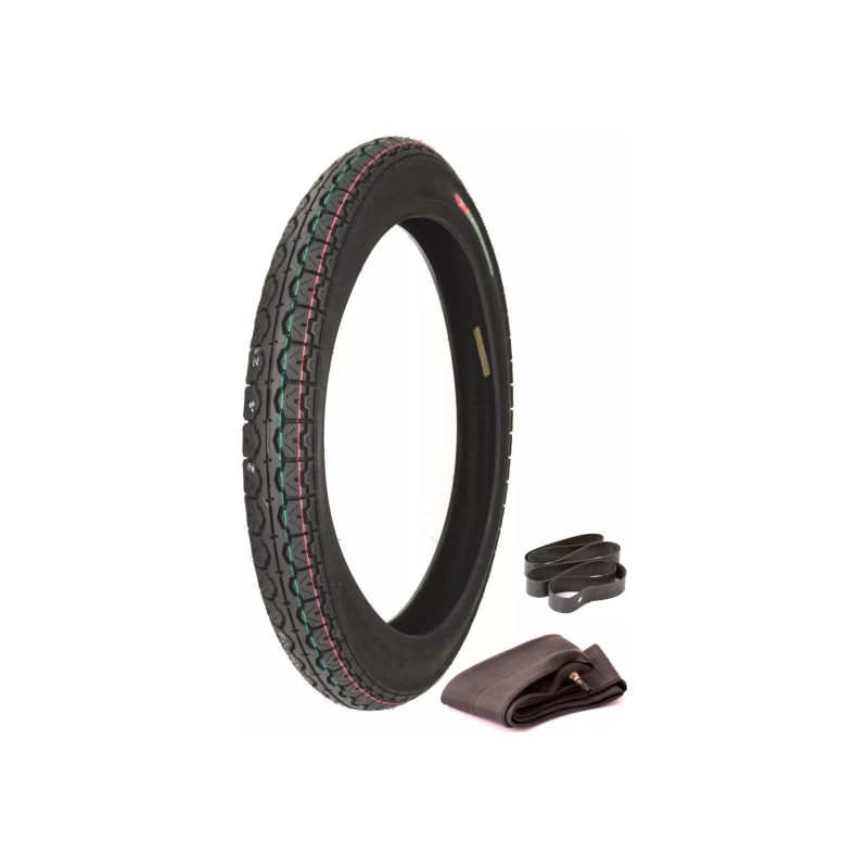 Opona szosowa + dętka + fartuch Yuan Xing P22 3.00-18 6PR TT