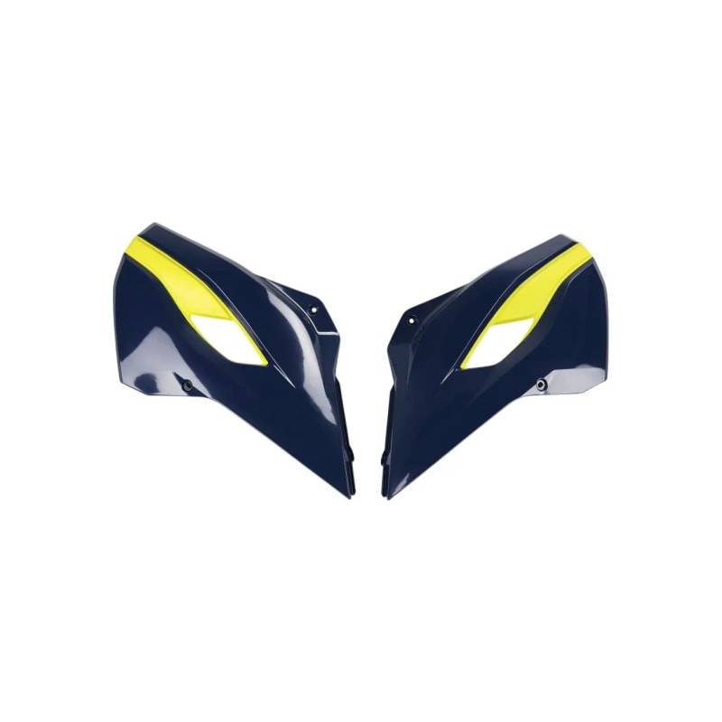 Osłony chłodnicy UFO Husqvarna TC TE 125 FC TX TE FE 250 TC TE TX 300 FC FE 350 FC FE 450 FE 501 14-16 TC 250 16 niebieski żółty