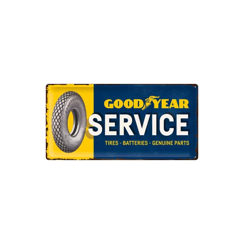 Plakat blaszany 25x50cm Goodyear-Service
