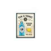 Magnes na lodówkę 6x8cm Gin & Tonic Served Here