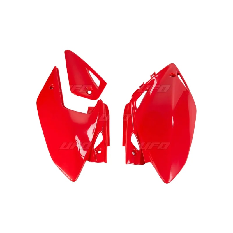 Komplet plastikowych osłon bocznych tylnych UFO Honda CRF 450X 05-16 czerwone
