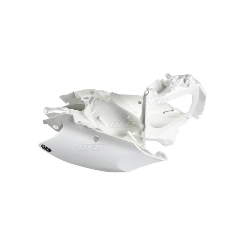 Komplet plastikowych osłon bocznych tylnych UFO KTM SX SXF 11-15 EXC 12-15 białe z puszką filtra