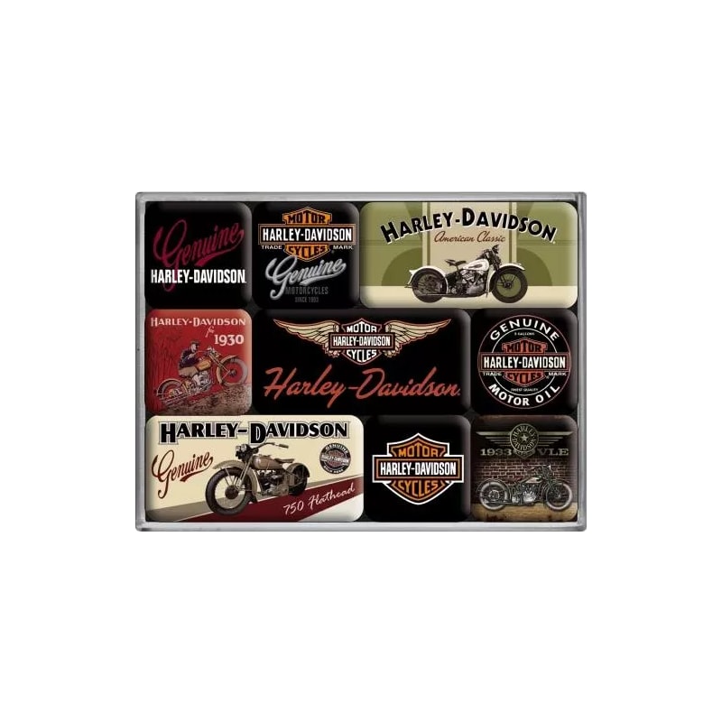 Magnesy na lodówkę zestaw 9szt. pasuje do Harley Davidson Bikes
