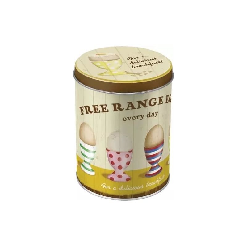 Puszka blaszana okrągła Free Range Eggs