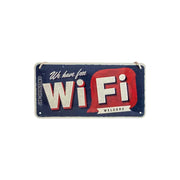 Zawieszka blaszana na ścianę 10x20cm Free Wi-Fi