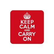 Podstawka pod szklankę korkowo-metalowa Keep Calm and Carry