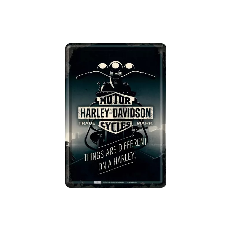 Pocztówka blaszana 14x10cm pasuje do Harley Davidson