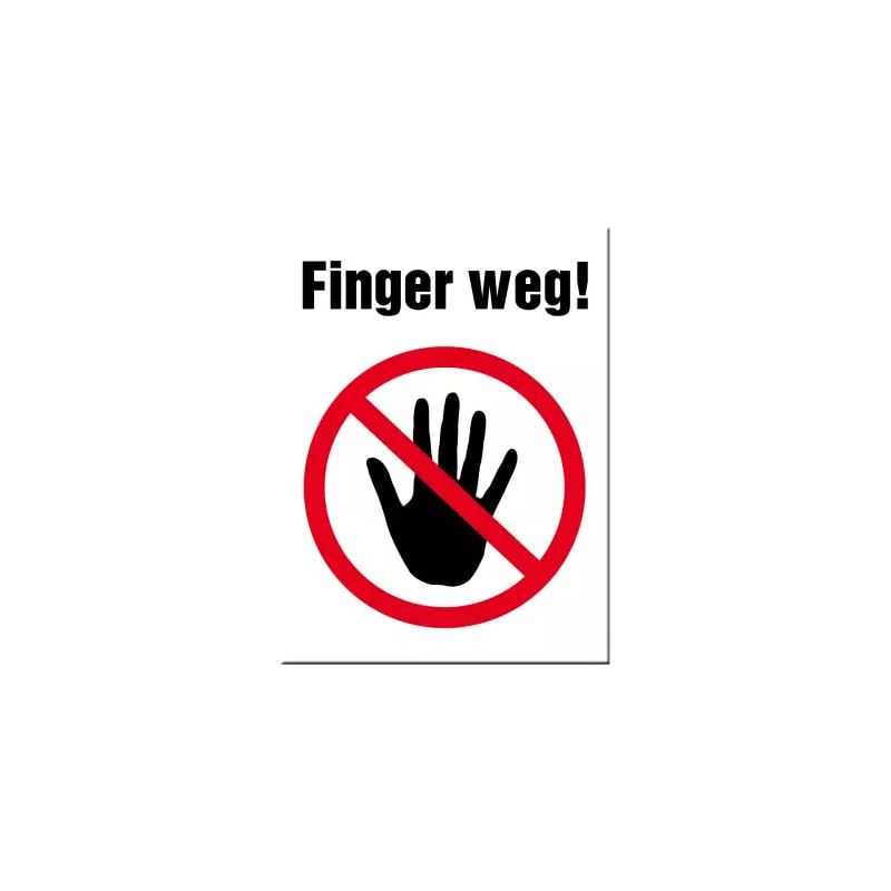 Magnes na lodówkę 6x8cm Finger weg