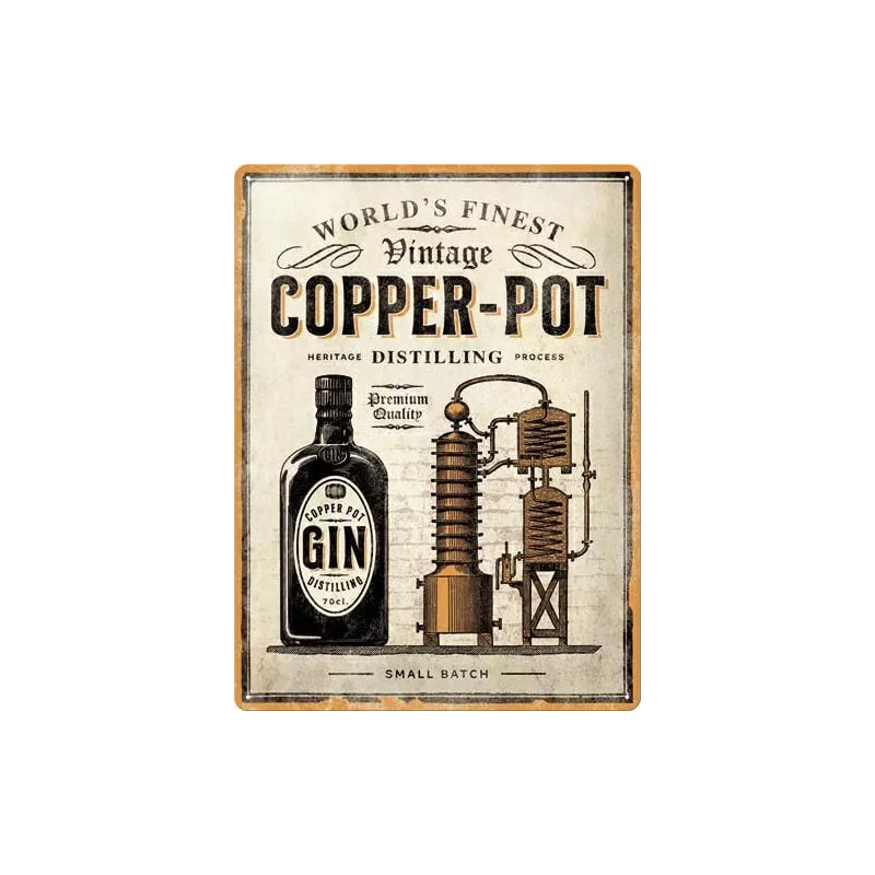 Plakat blaszany 30x40cm Copper Pot Gin