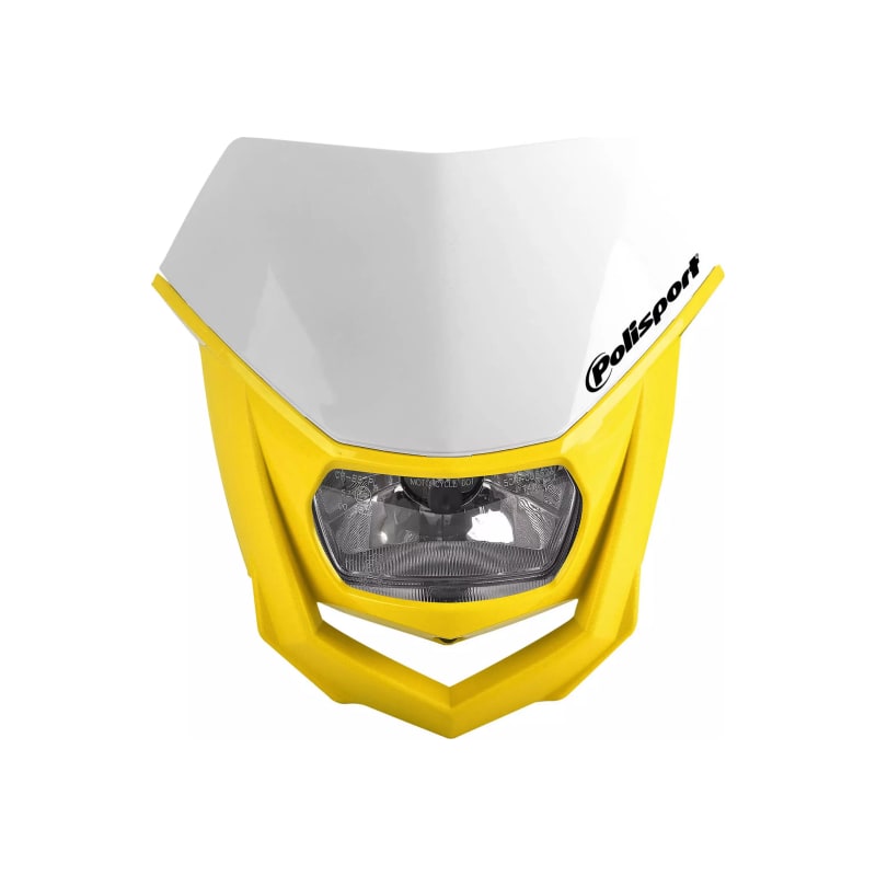Lampa owiewka przód Polisport biało-żółta