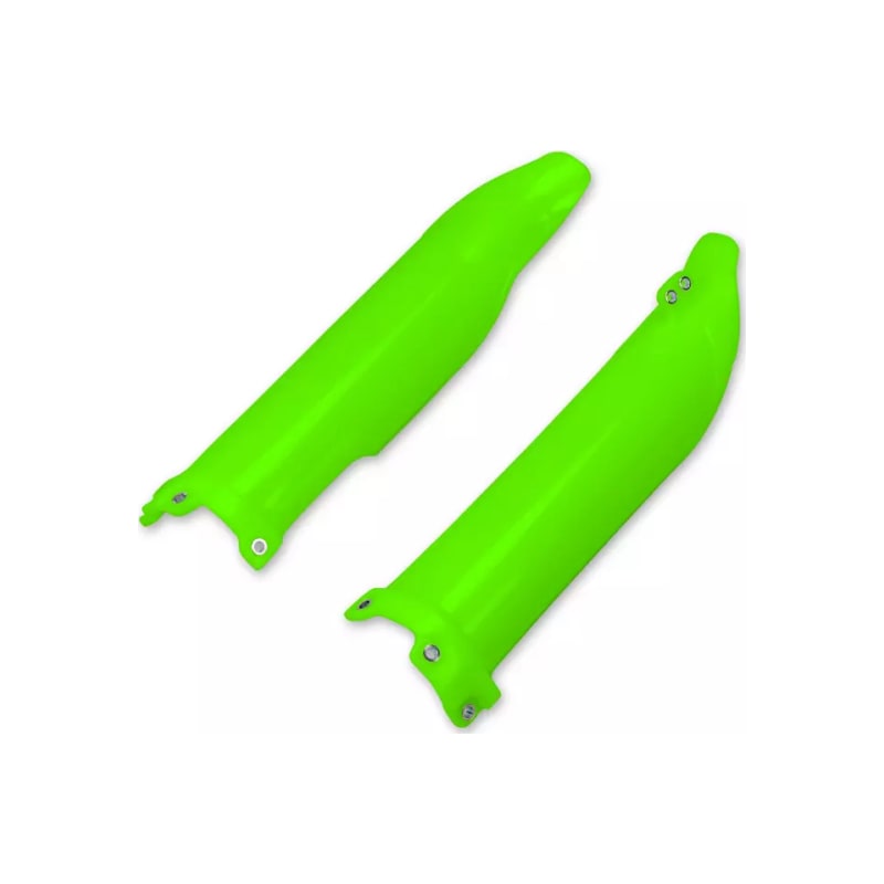 Osłony amortyzatora przód UFO Kawasaki KXF 250 09-20 KXF 450 09-20 zielone Fluo