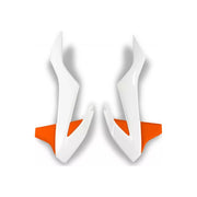 Osłony chłodnicy UFO KTM SX 85 18-22 biało pomarańczowe