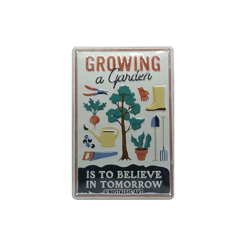 Plakat blaszany 20x30cm Growing a Garden