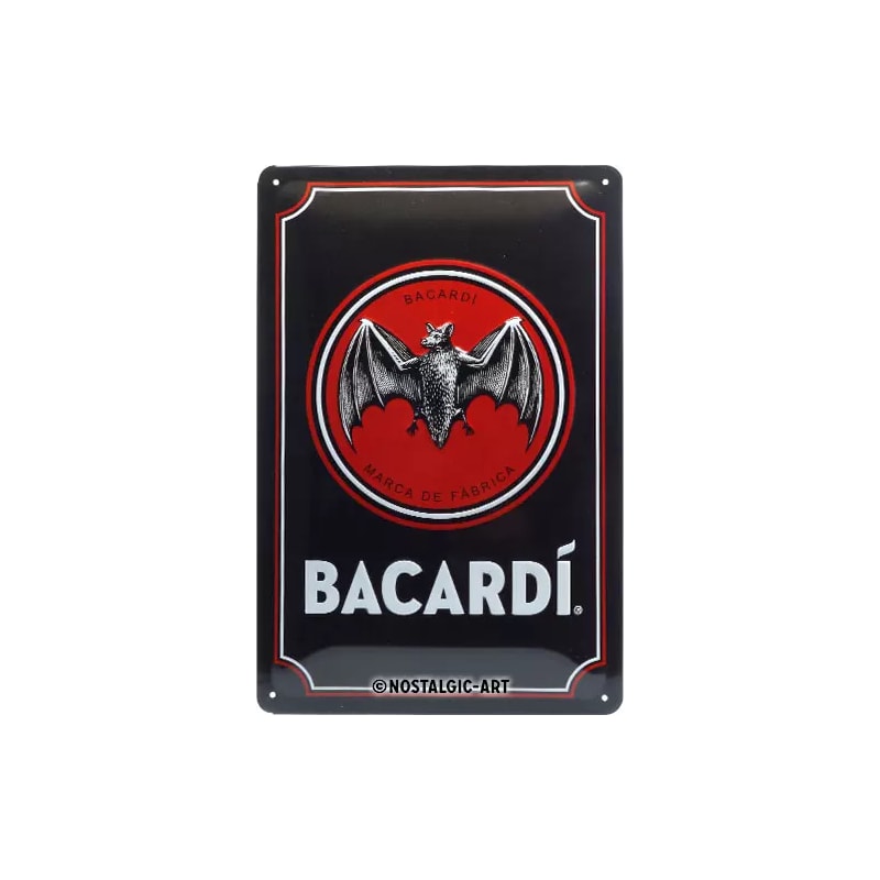 Plakat blaszany 20x30cm Bacardi-Logo Black