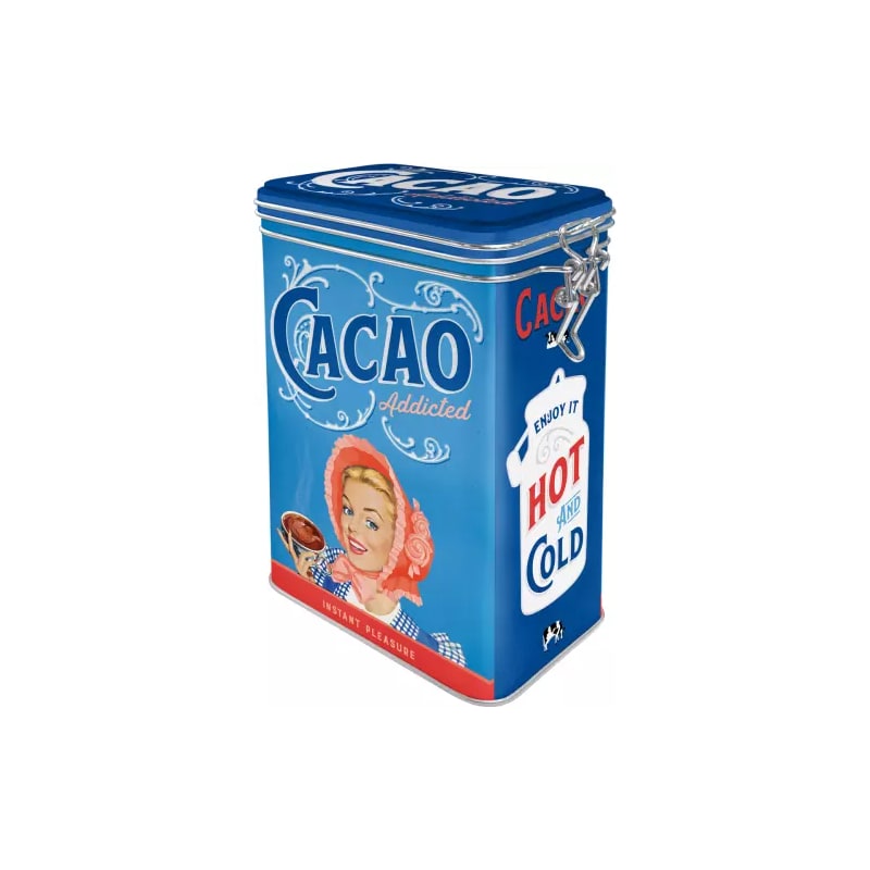 Puszka blaszana z klipsem Cacao Addicted