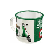 Kubek emaliowany Vespa Italian Legend