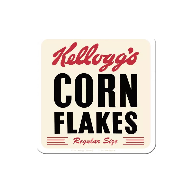 Podstawka pod szklankę korkowo-metalowa Kellogg Cornflakes Retro