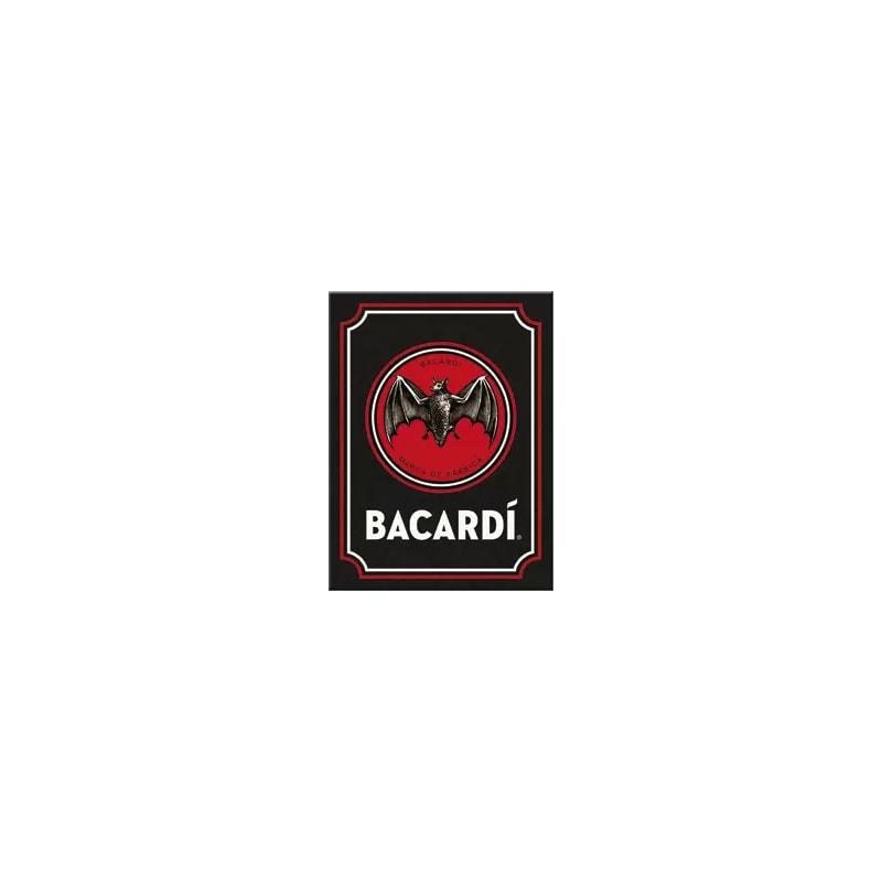 Magnes na lodówkę 6x8cm Bacardi Logo Black
