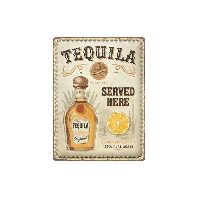 Plakat blaszany 30x40cm Tequila Served Here